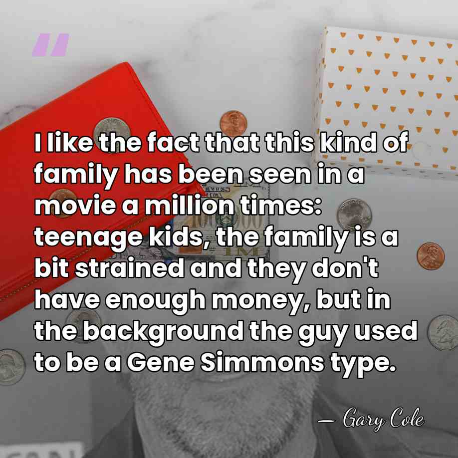 I like the fact that this kind of family has been seen&hellip; - Gary Cole