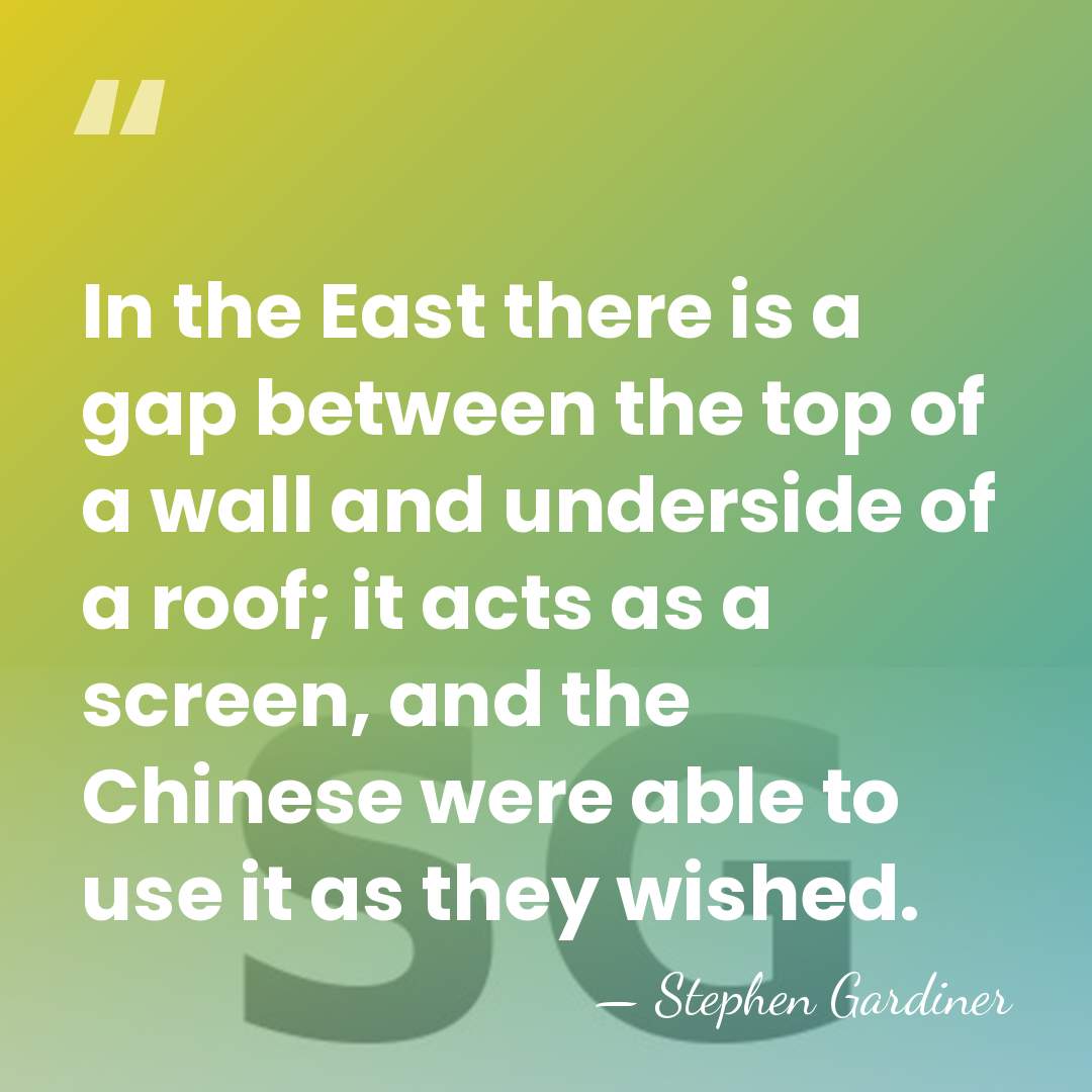 In the East there is a gap between the top of a&hellip; - Stephen Gardiner