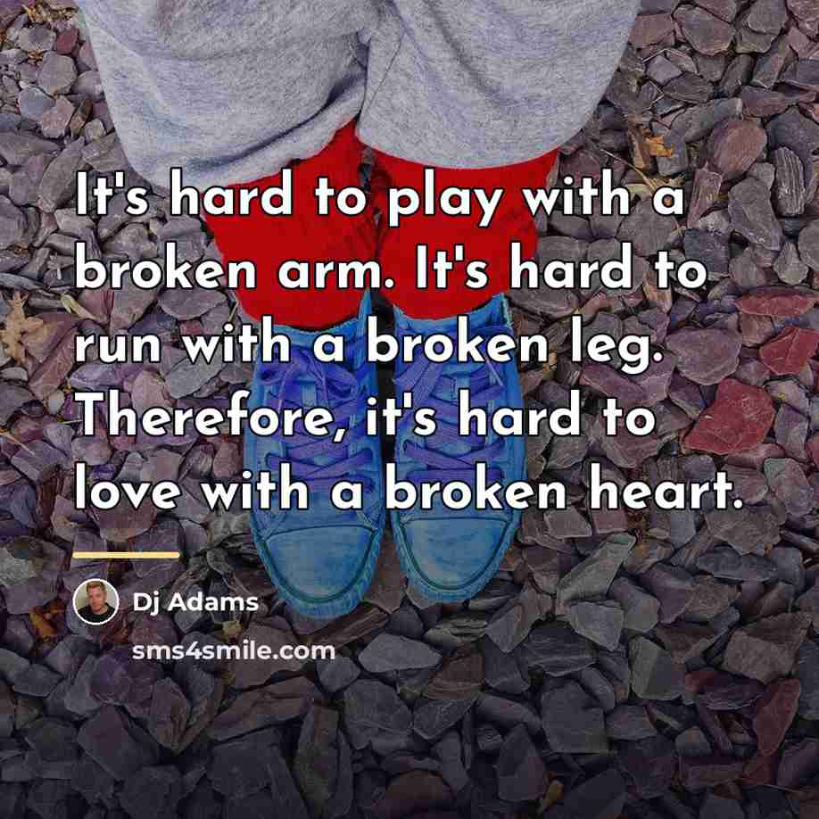 “It's hard to play with a broken arm. It's hard…” quote by DJ Adams