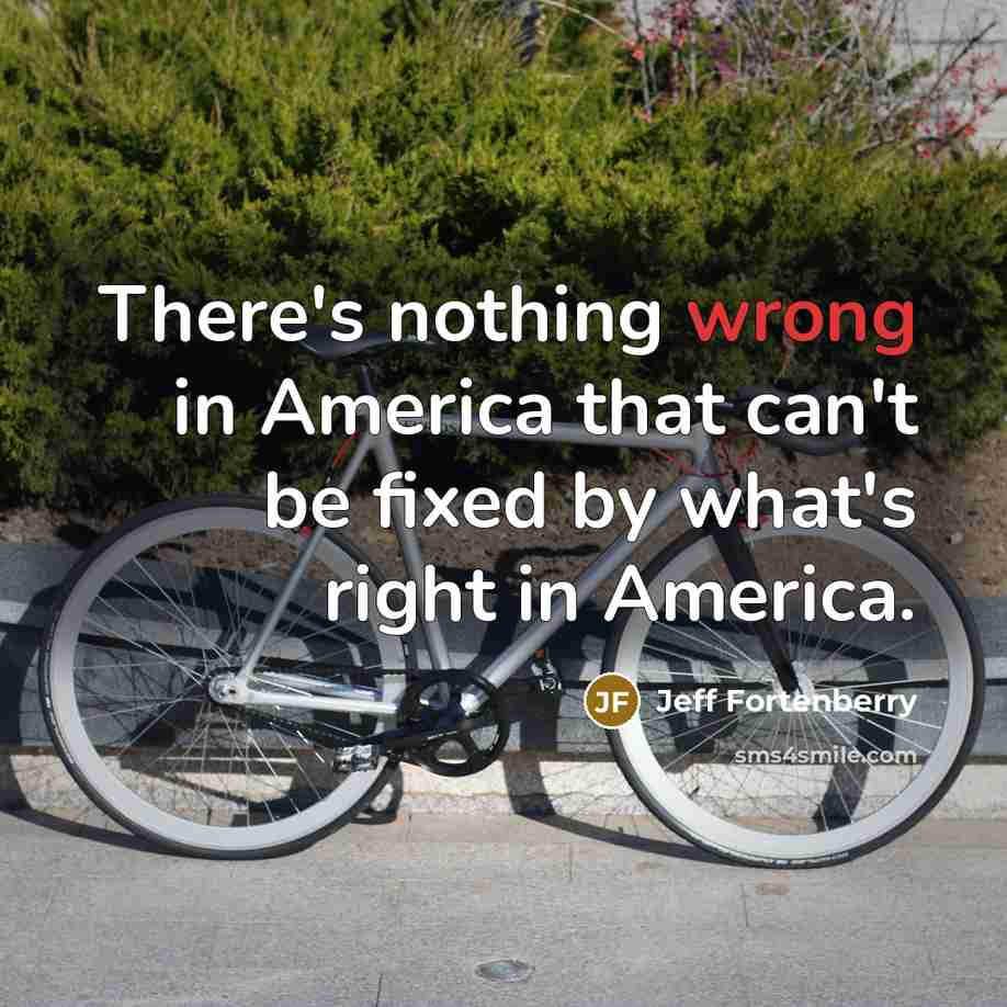 “There's nothing wrong in America that can't be fixed by…” quote by Jeff Fortenberry