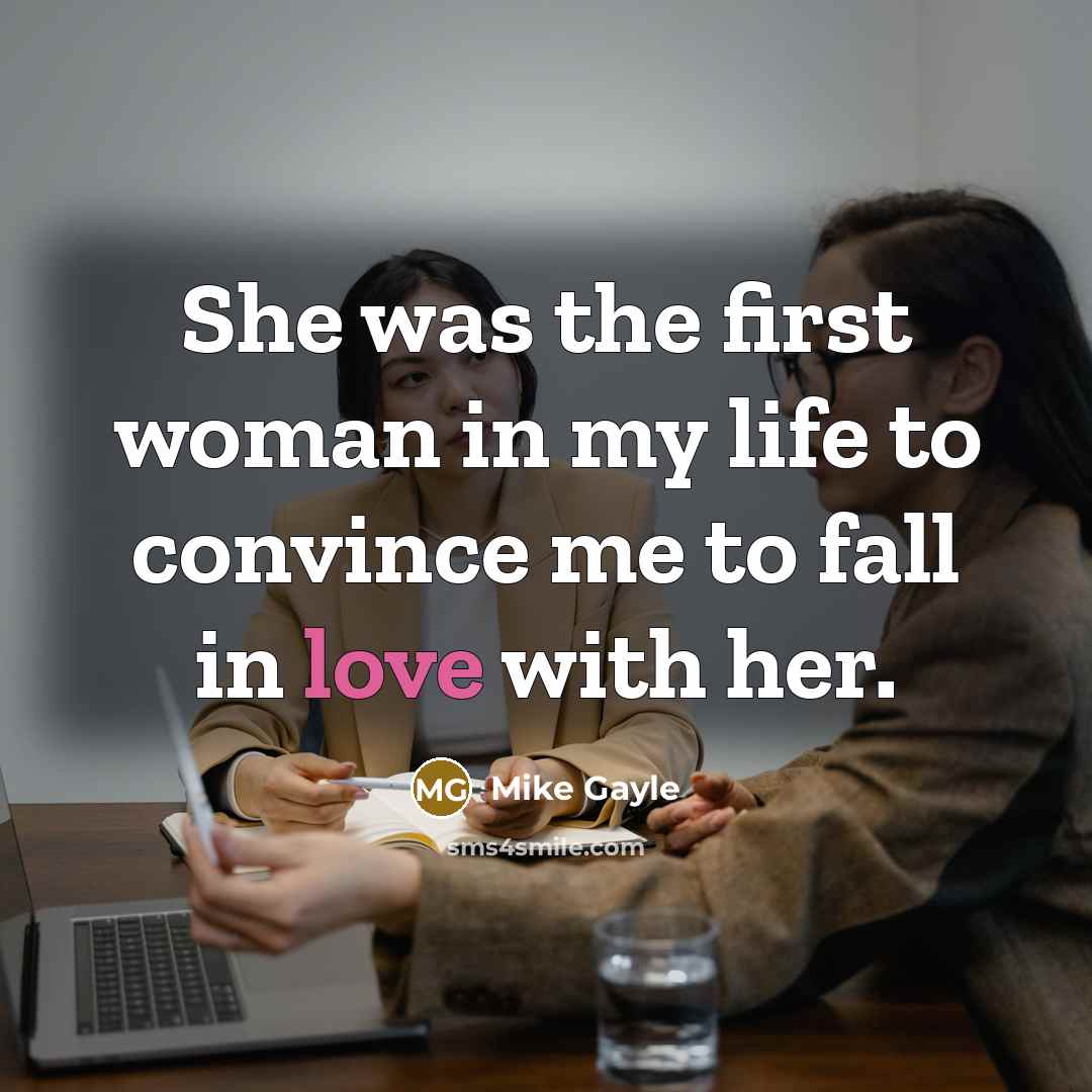 “She was the first woman in my life to convince…” quote by Mike Gayle