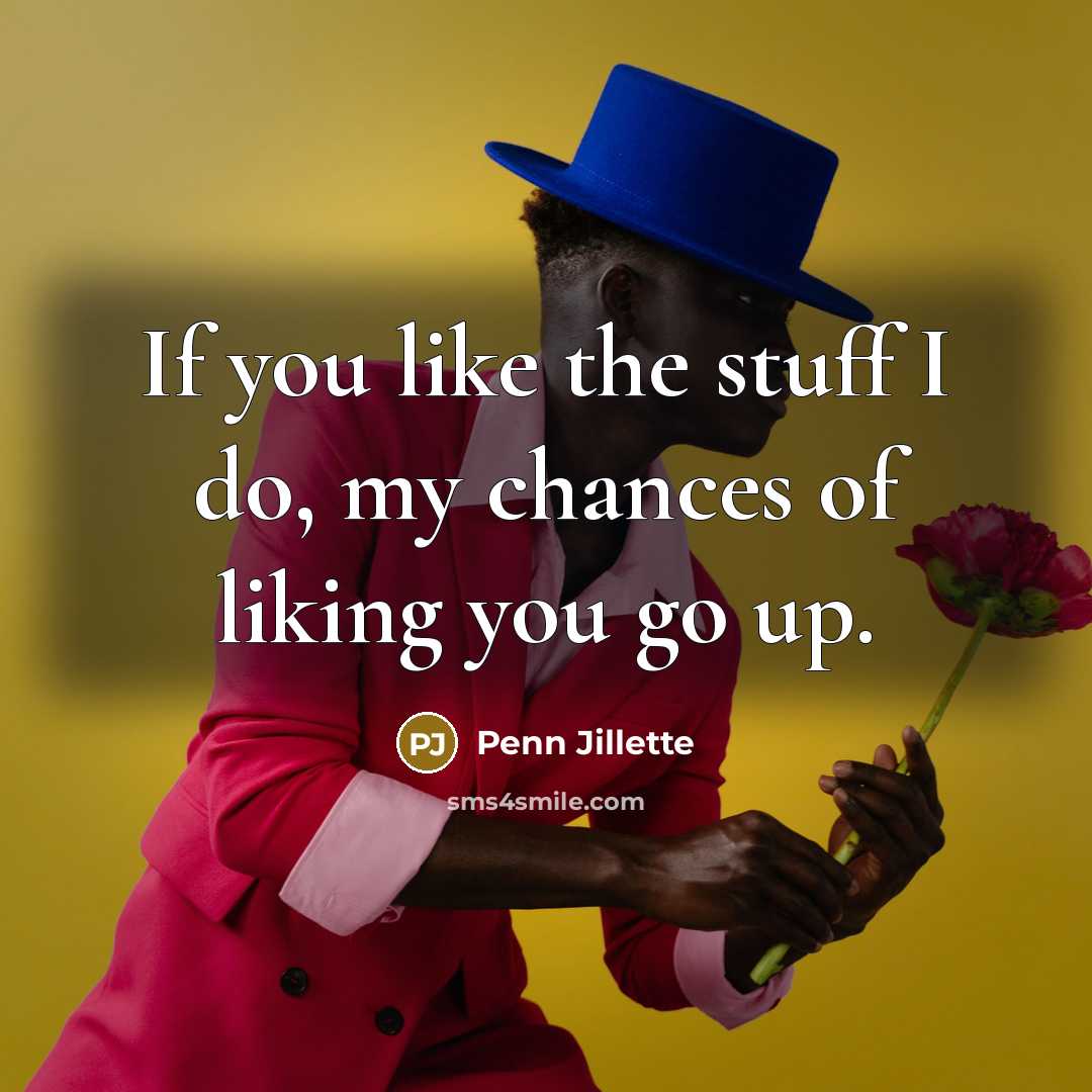 “If you like the stuff I do, my chances of…” quote by Penn Jillette