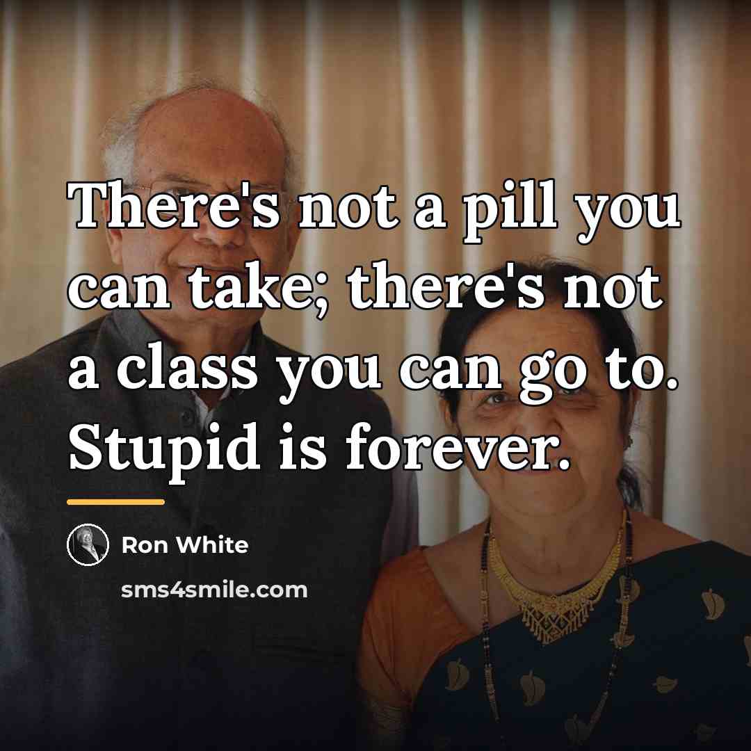 “There's not a pill you can take; there's not a…” quote by Ron White