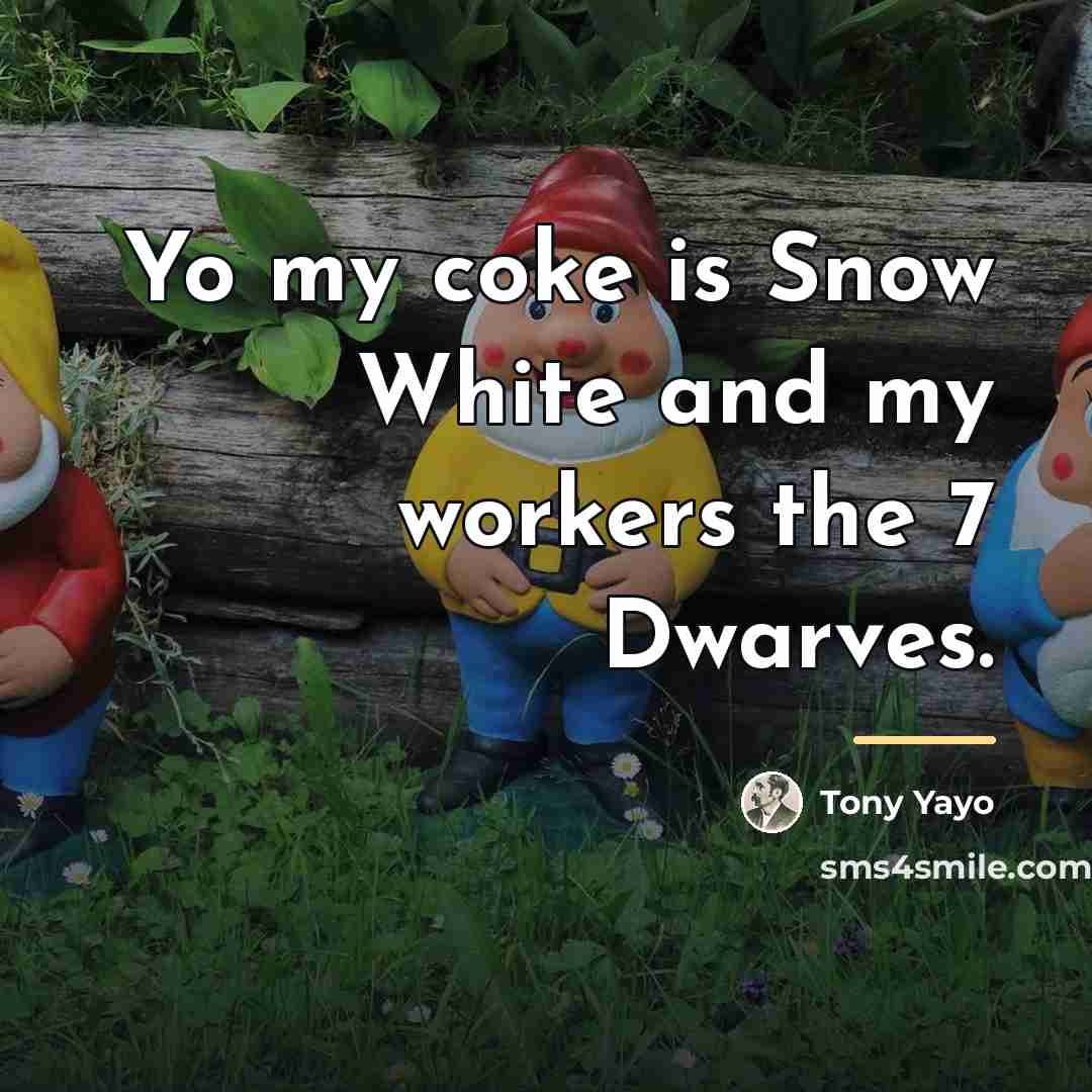 “Yo my coke is Snow White and my workers the…” quote by Tony Yayo