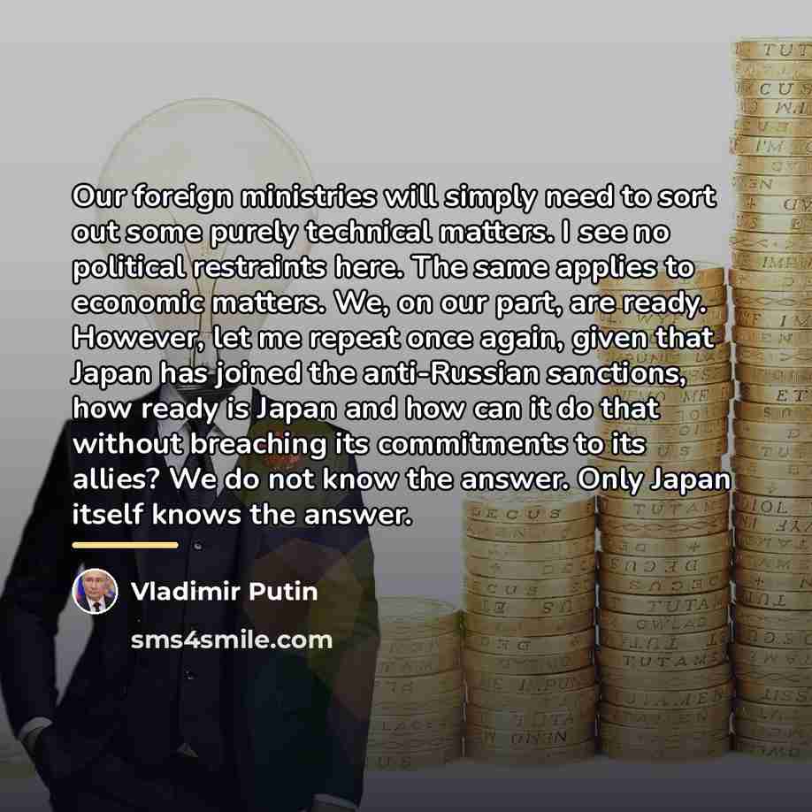 “Our foreign ministries will simply need to sort out some…” quote by Vladimir Putin