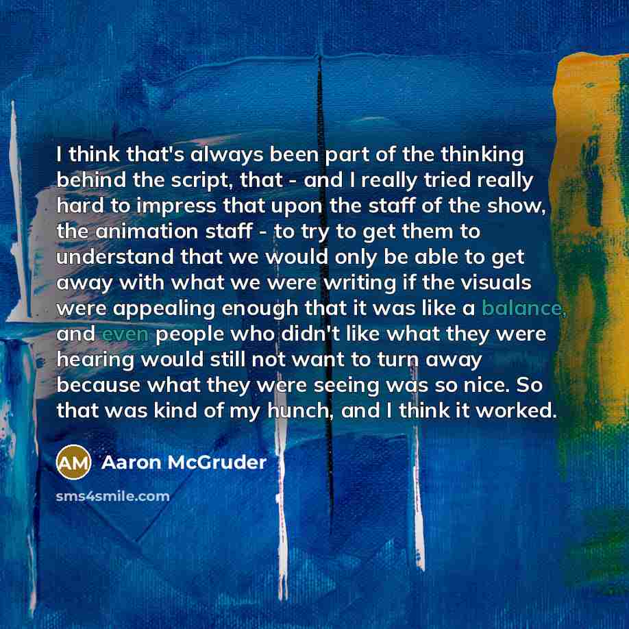 “I think that's always been part of the thinking behind…” quote by Aaron McGruder