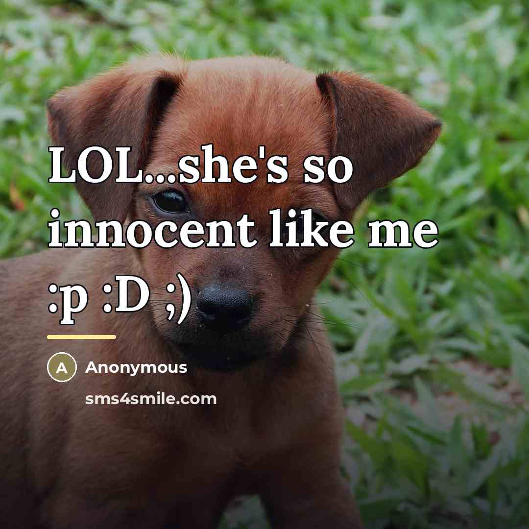 “LOL...she's so innocent like me :p :D ;)…” quote by Anonymous