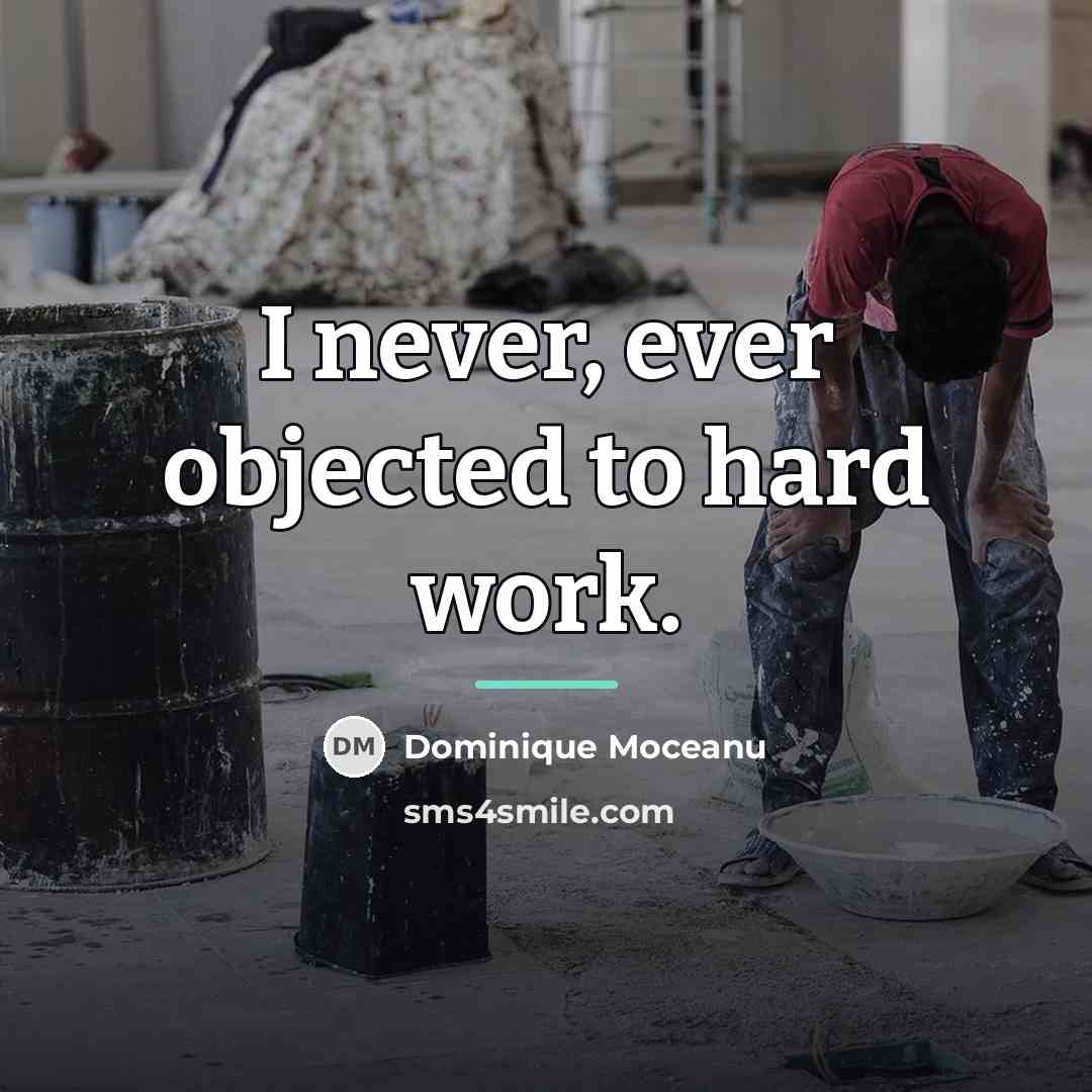 “I never, ever objected to hard work.…” quote by Dominique Moceanu