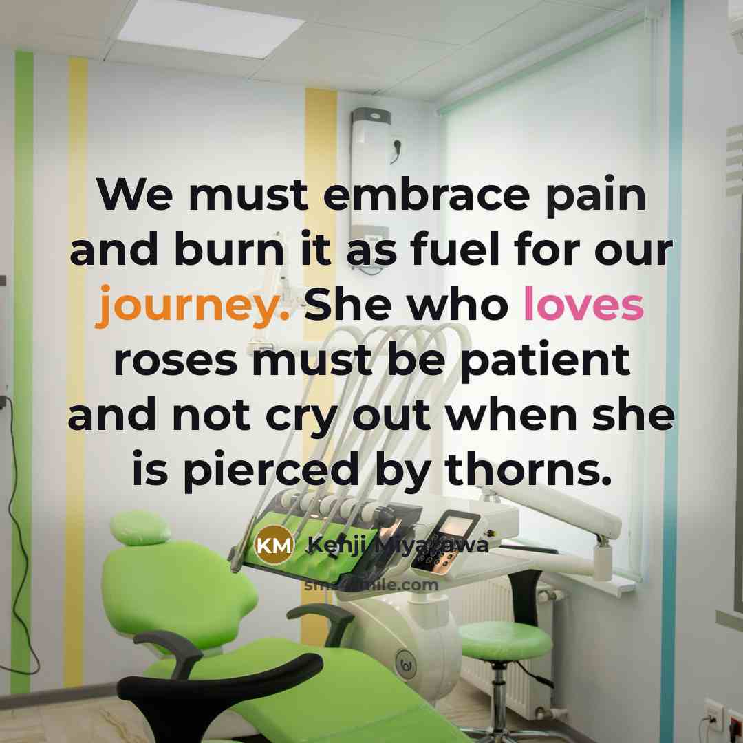 “We must embrace pain and burn it as fuel for…” quote by Kenji Miyazawa