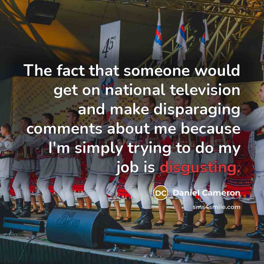 “The fact that someone would get on national television and…” quote by Daniel Cameron
