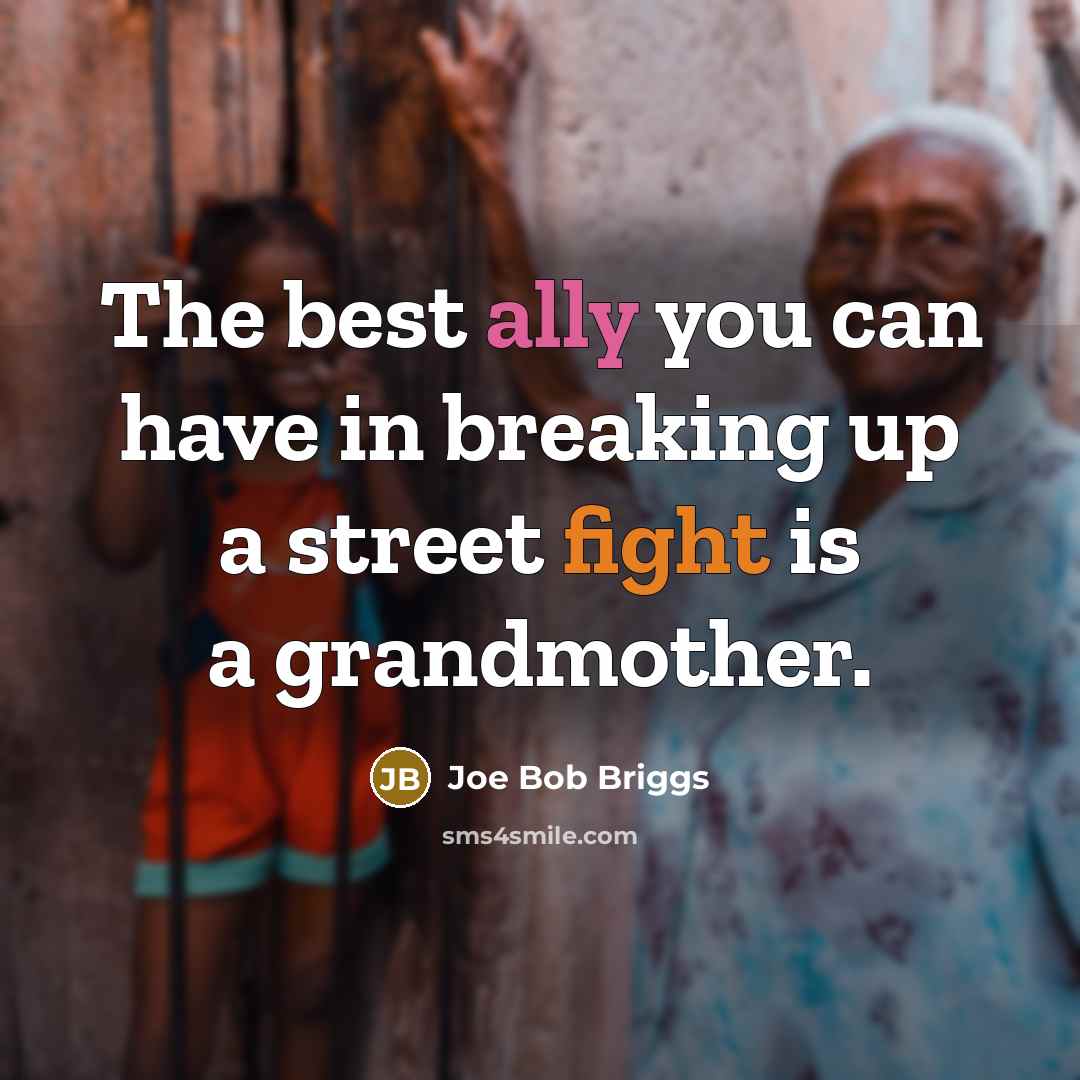 “The best ally you can have in breaking up a…” quote by Joe Bob Briggs