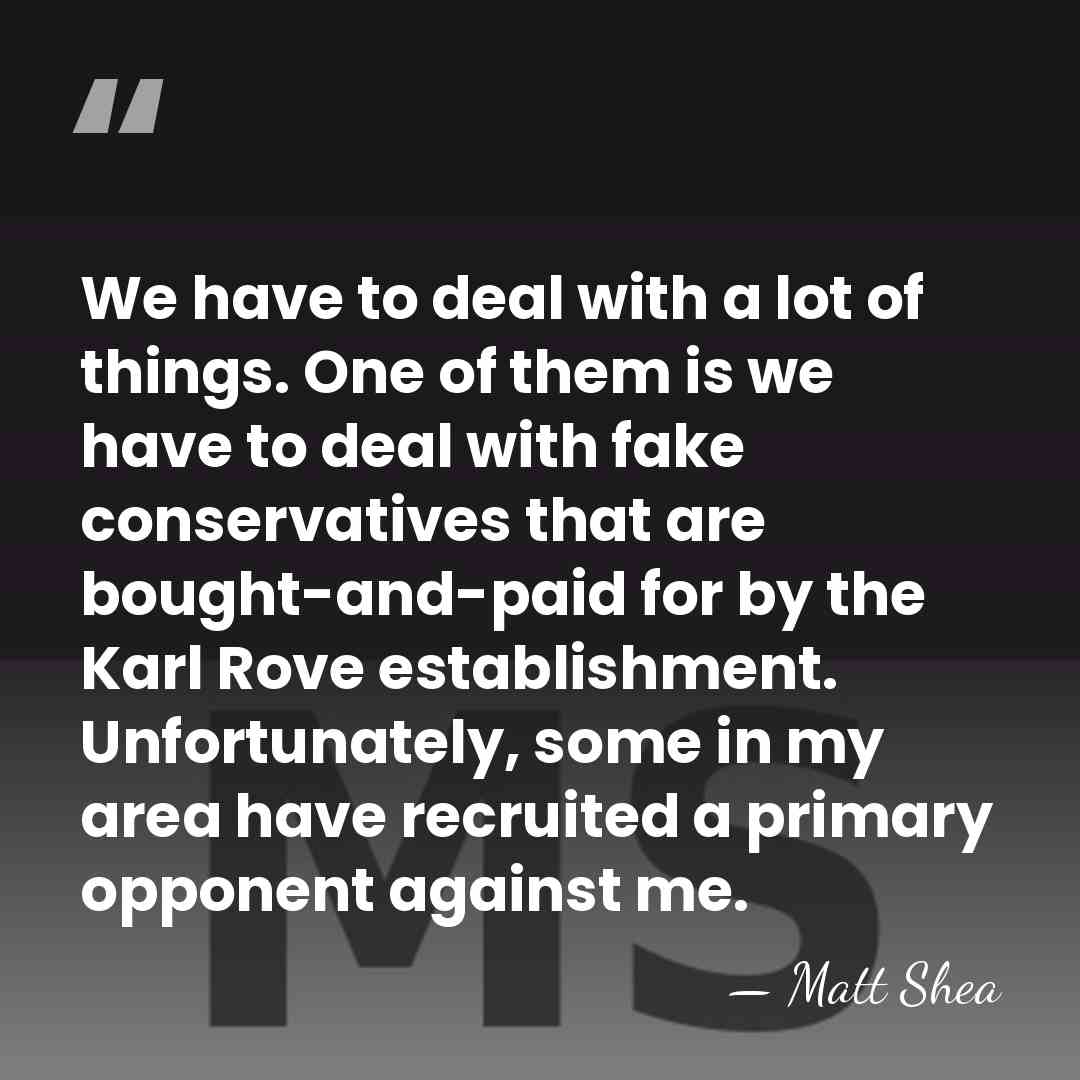 We have to deal with a lot of things. One of them&hellip; - Matt Shea