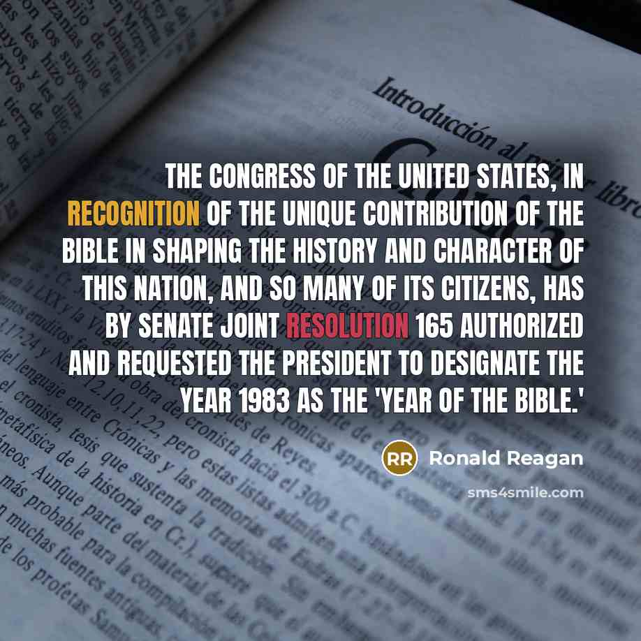 “The Congress of the United States, in recognition of the…” quote by Ronald Reagan