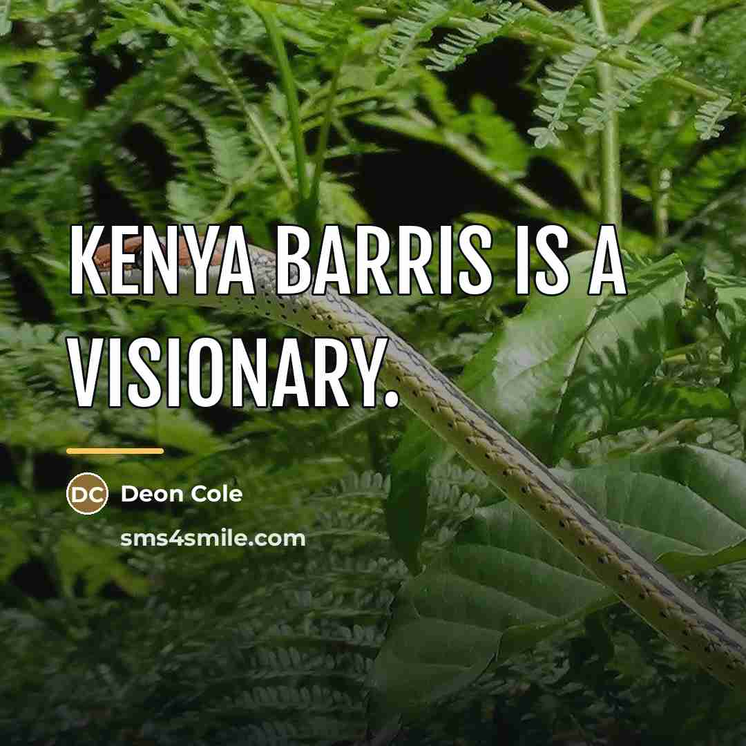 “Kenya Barris is a visionary.…” quote by Deon Cole