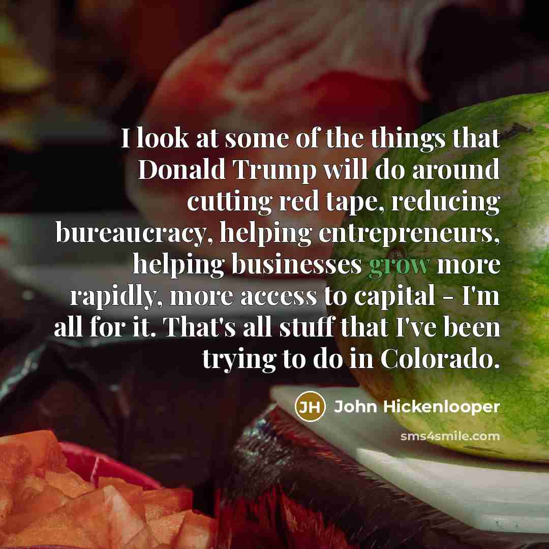 “I look at some of the things that Donald Trump…” quote by John Hickenlooper