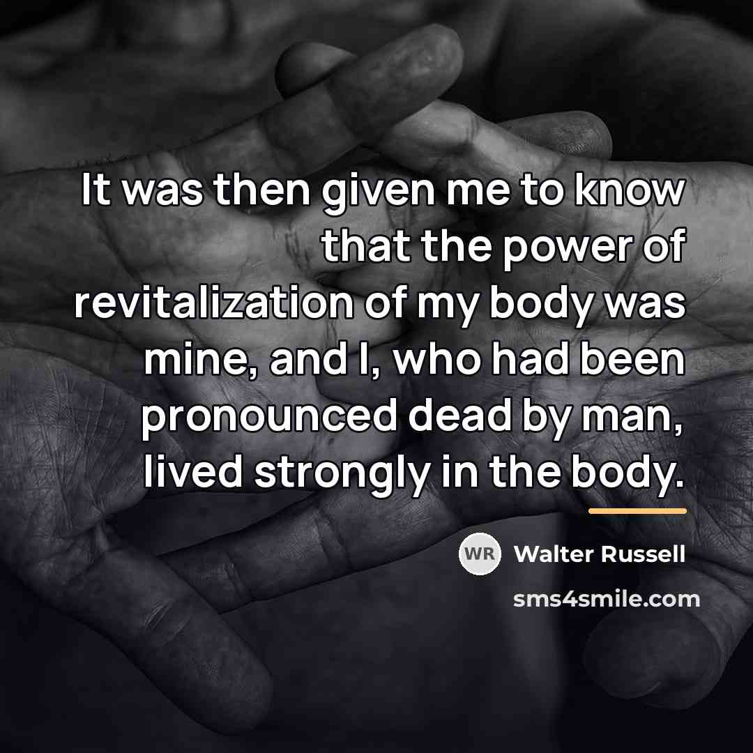 “It was then given me to know that the power…” quote by Walter Russell