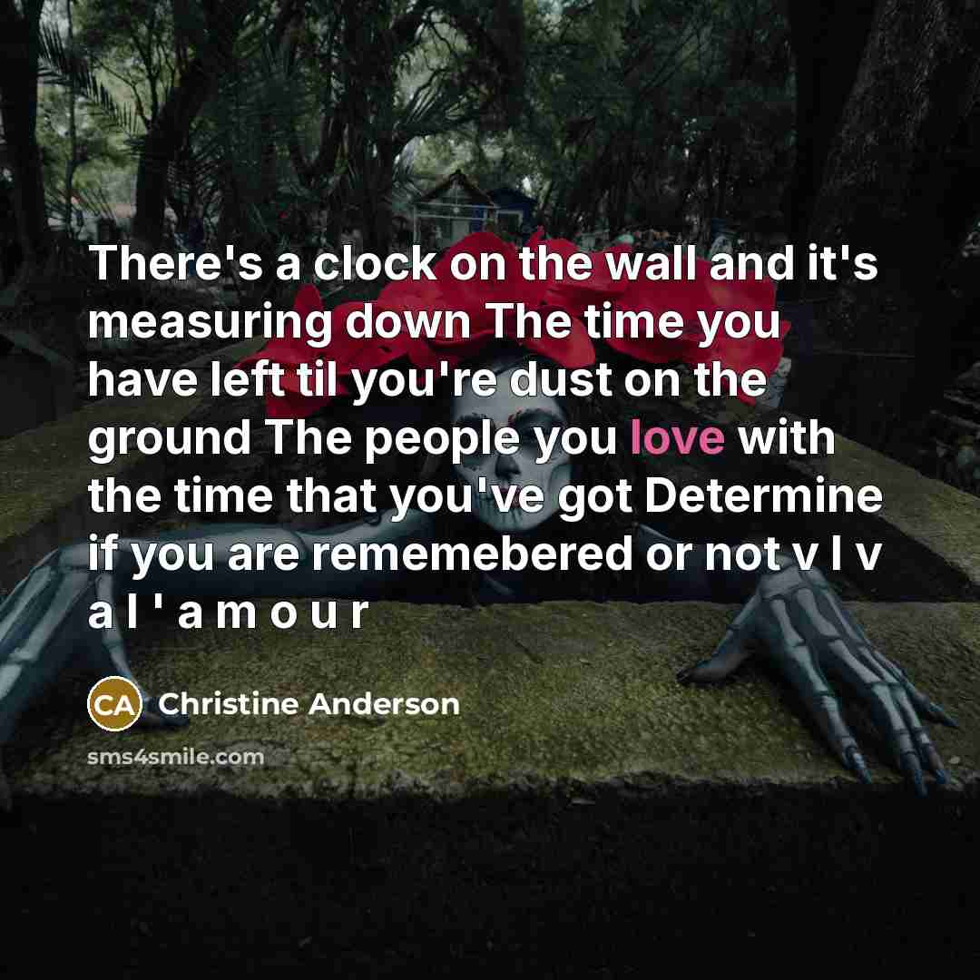 “There's a clock on the wall and it's measuring down…” quote by Christine Anderson