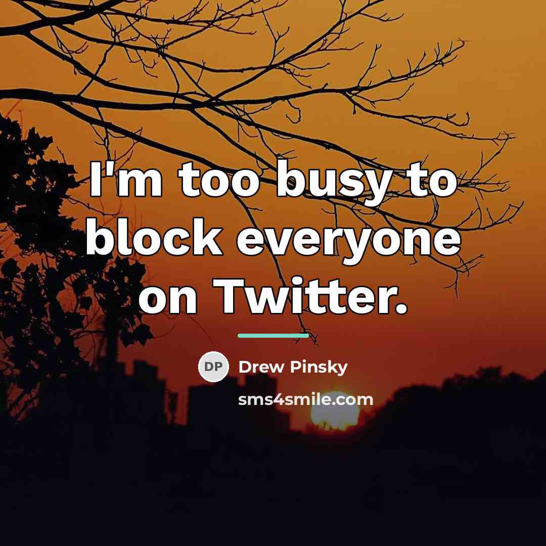 “I'm too busy to block everyone on Twitter.…” quote by Drew Pinsky