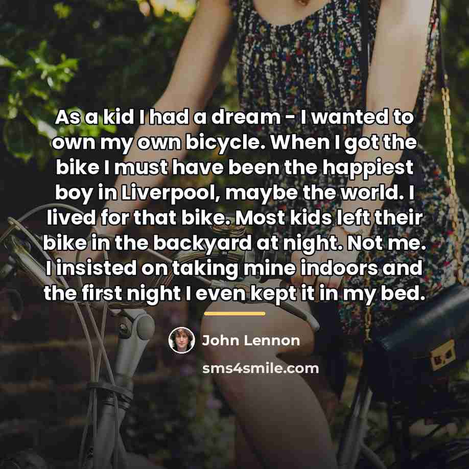 “As a kid I had a dream - I wanted…” quote by John Lennon