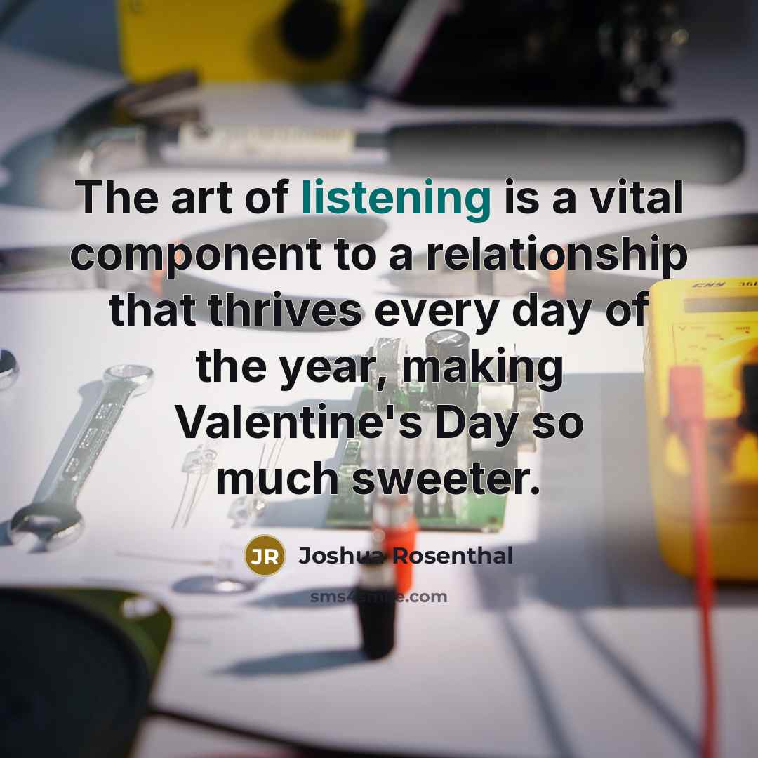 “The art of listening is a vital component to a…” quote by Joshua Rosenthal