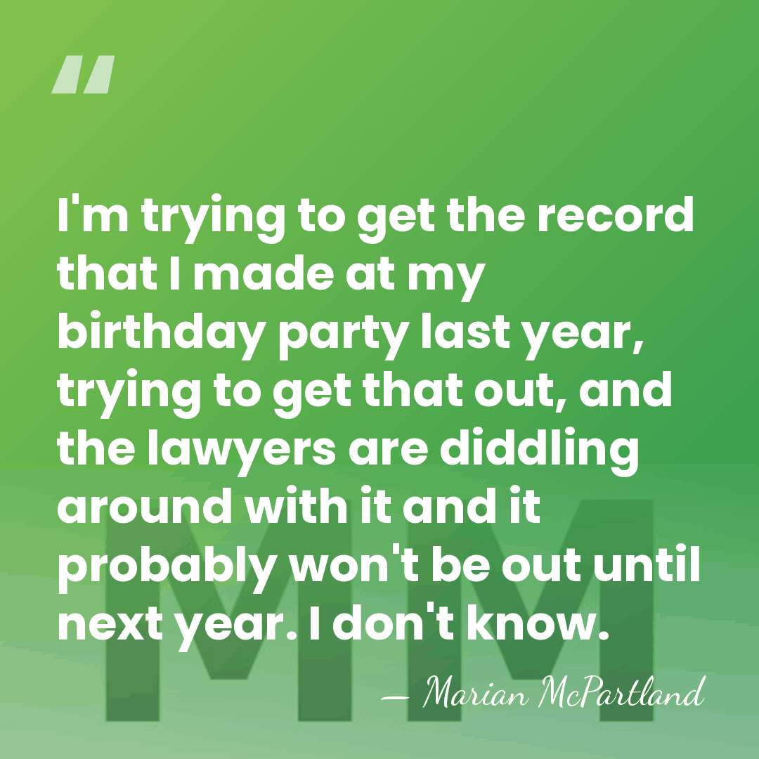 I'm trying to get the record that I made at my birthday&hellip; - Marian McPartland
