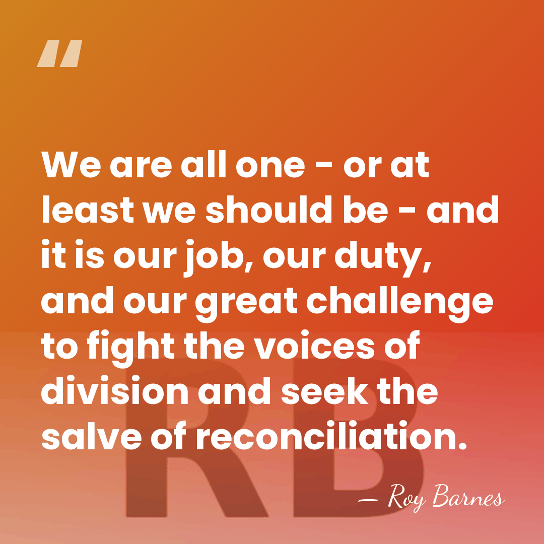 We are all one - or at least we should be -&hellip; - Roy Barnes