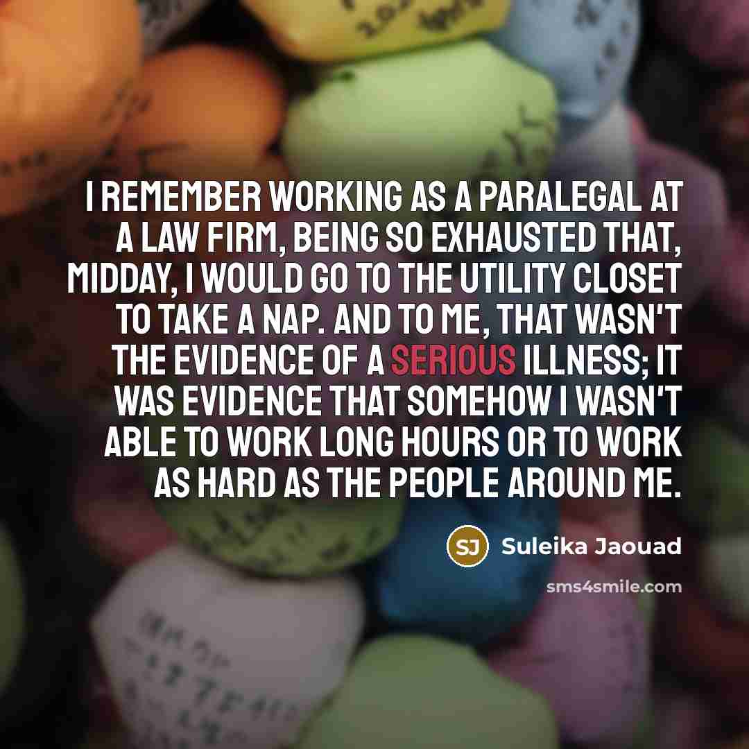 “I remember working as a paralegal at a law firm,…” quote by Suleika Jaouad