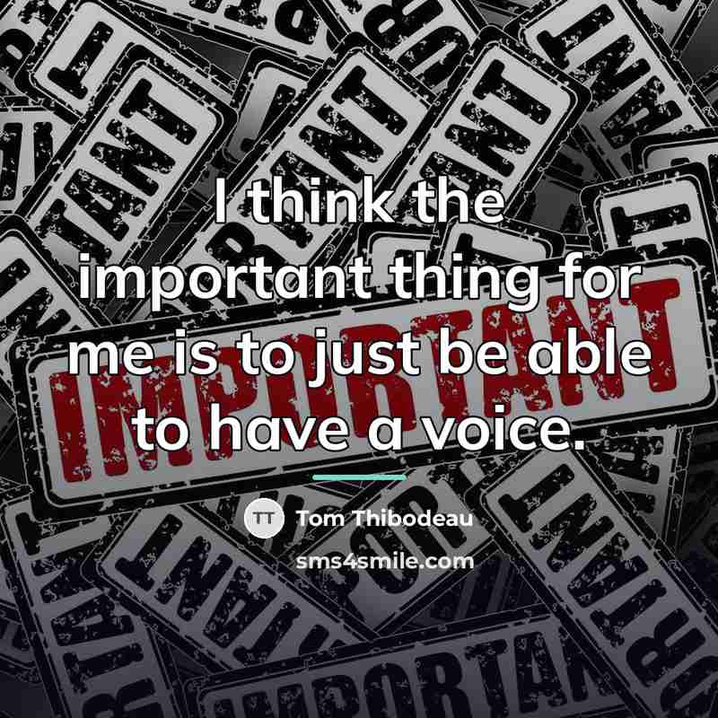 “I think the important thing for me is to just…” quote by Tom Thibodeau