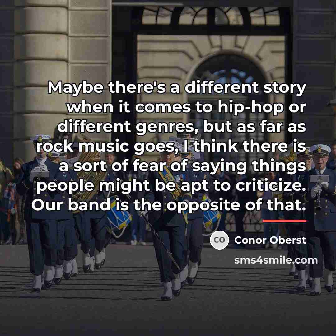 “Maybe there's a different story when it comes to hip-hop…” quote by Conor Oberst