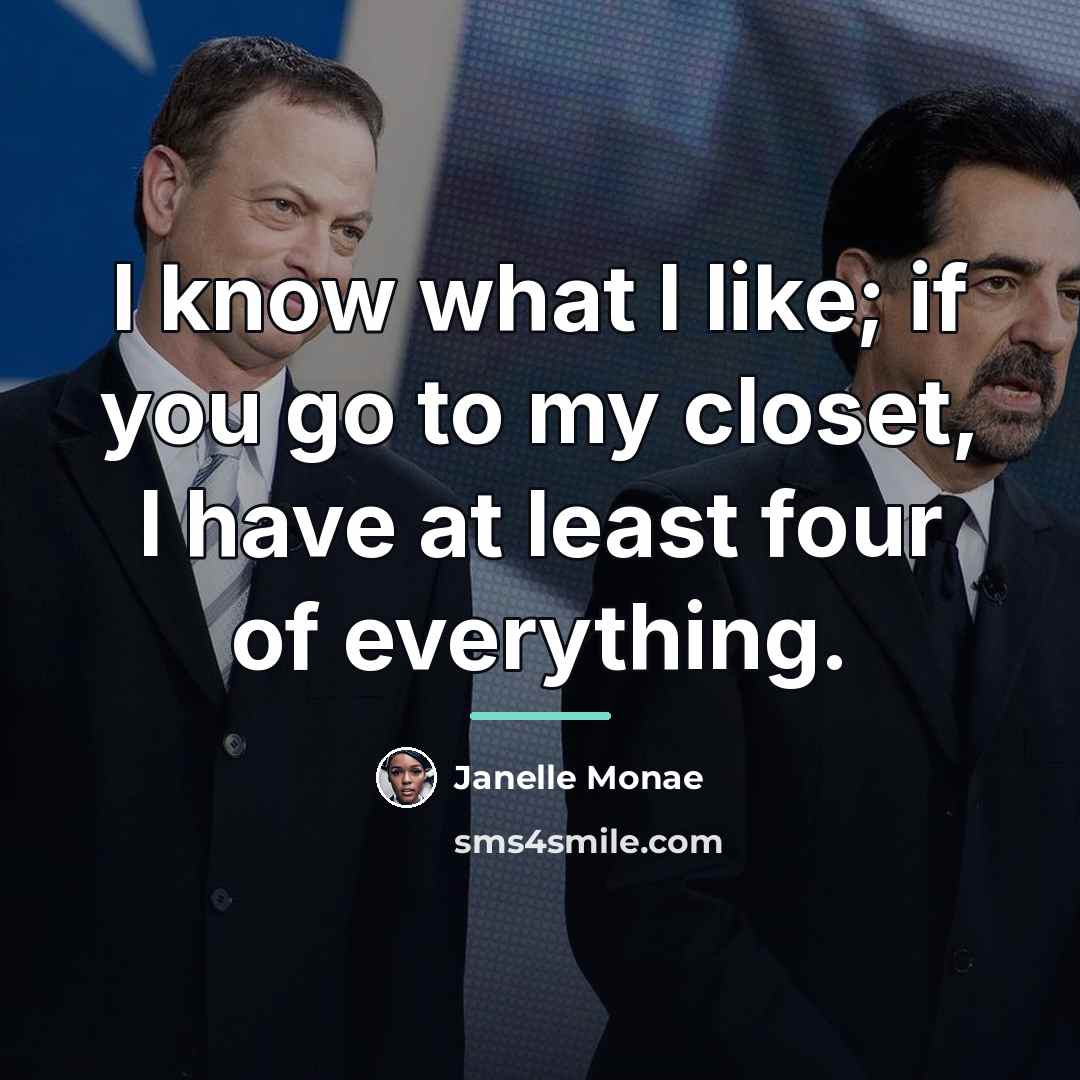 “I know what I like; if you go to my…” quote by Janelle Monae