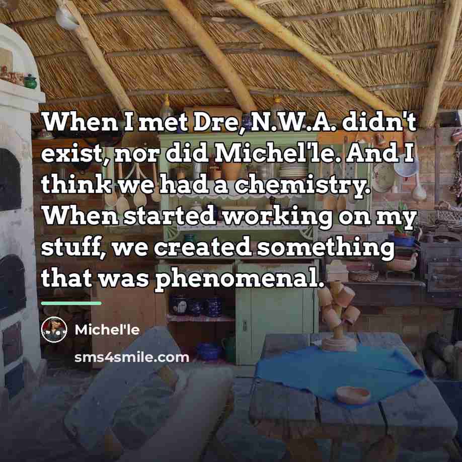 “When I met Dre, N.W.A. didn't exist, nor did Michel'le.…” quote by Michel'le