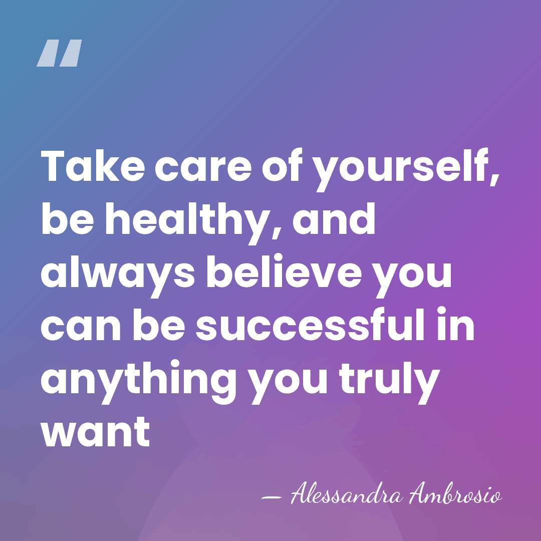 Take care of yourself, be healthy, and always believe you can be&hellip; - Alessandra Ambrosio