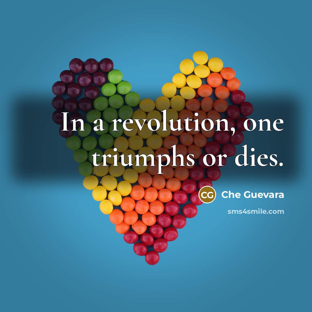 “In a revolution, one triumphs or dies.…” quote by Che Guevara