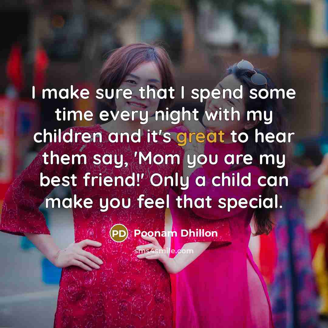 “I make sure that I spend some time every night…” quote by Poonam Dhillon