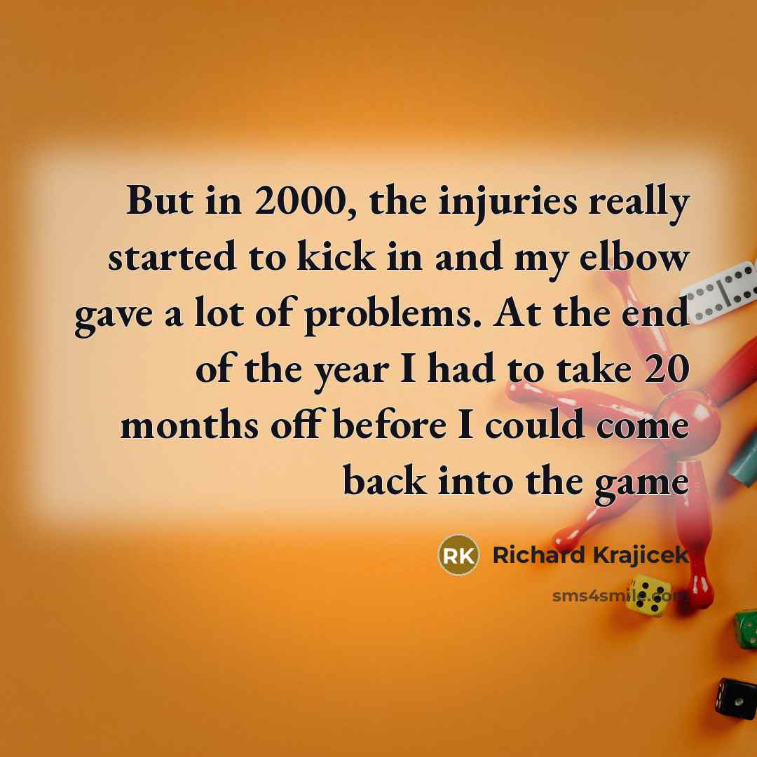 “But in 2000, the injuries really started to kick in…” quote by Richard Krajicek