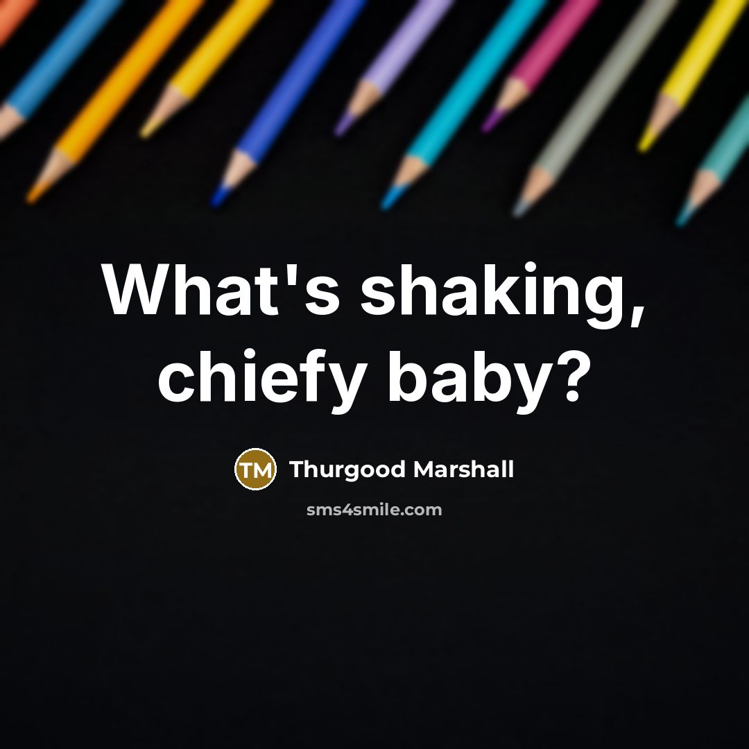 “What's shaking, chiefy baby?…” quote by Thurgood Marshall