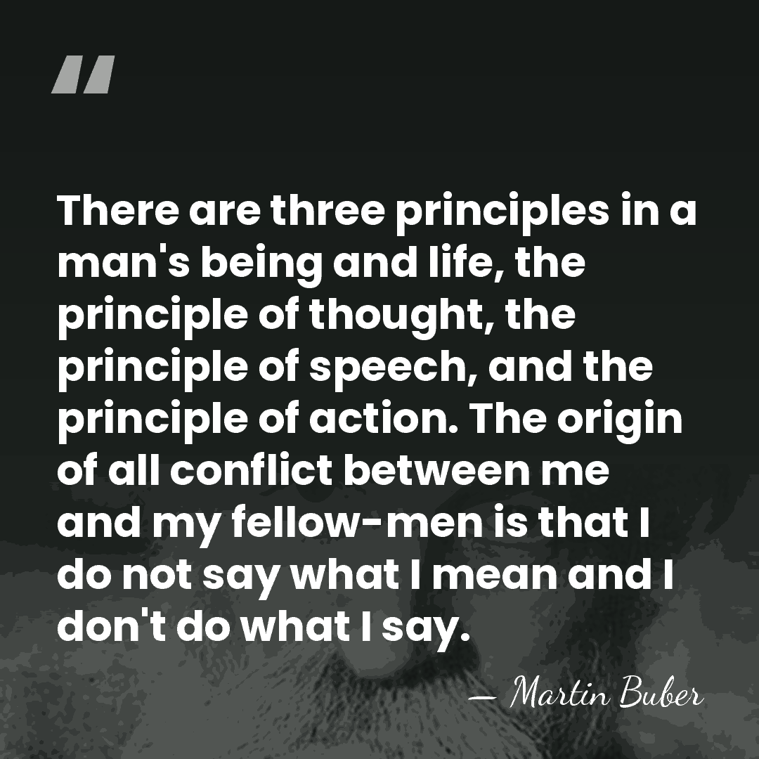 There are three principles in a man's being and life, the principle&hellip; - Martin Buber