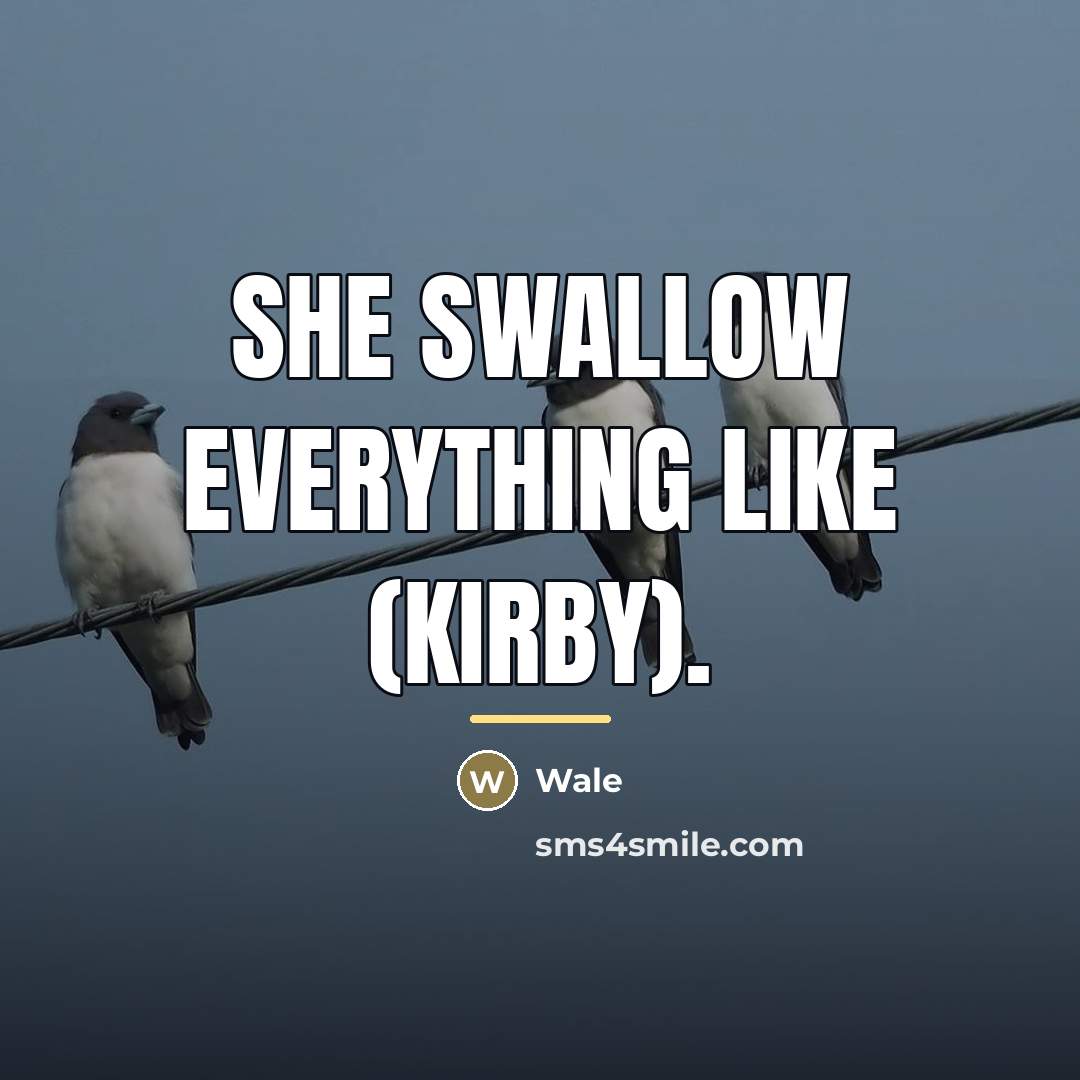 “She swallow everything like (Kirby).…” quote by Wale