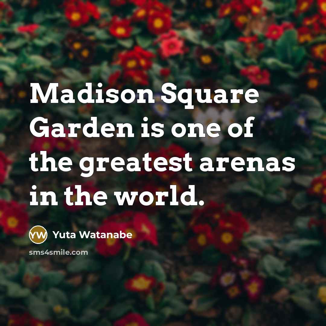 “Madison Square Garden is one of the greatest arenas in…” quote by Yuta Watanabe