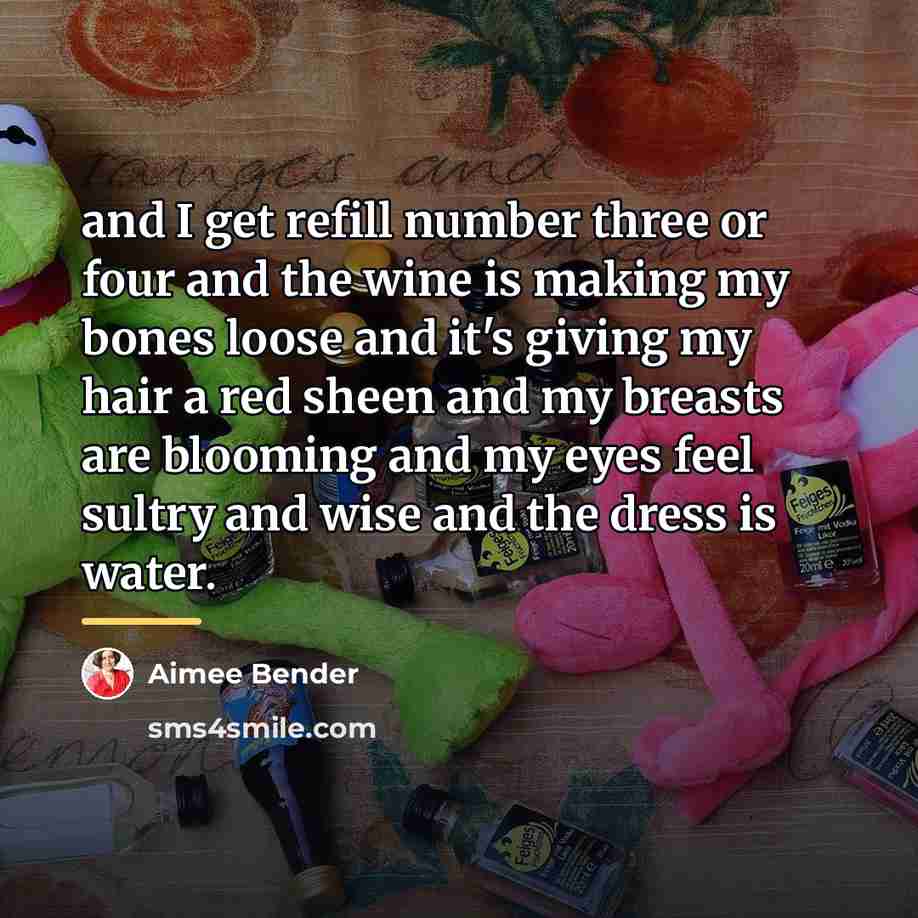 “and I get refill number three or four and the…” quote by Aimee Bender