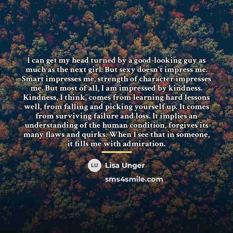 “I can get my head turned by a good-looking guy…” quote by Lisa Unger