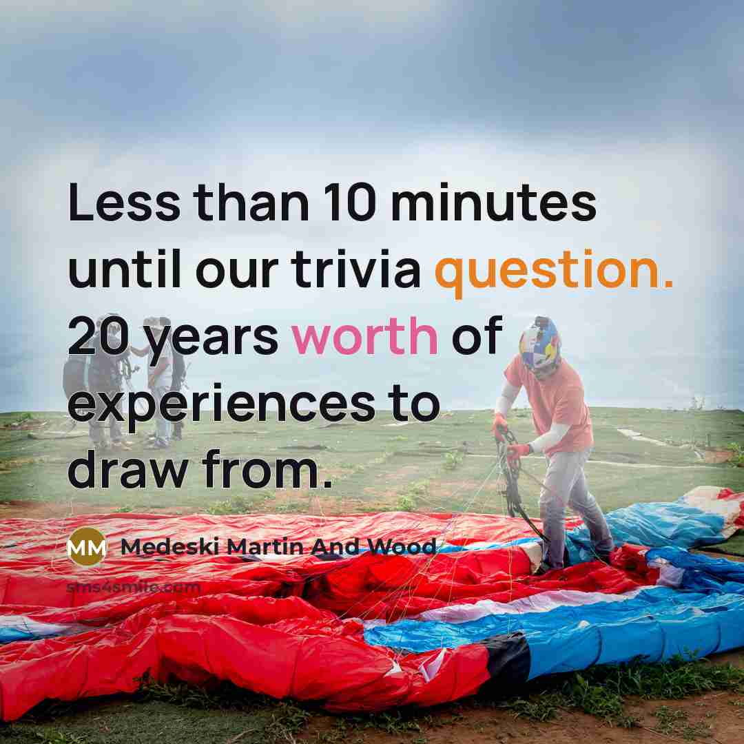 “Less than 10 minutes until our trivia question. 20 years worth of experiences to draw from.” quote by Medeski Martin And Wood