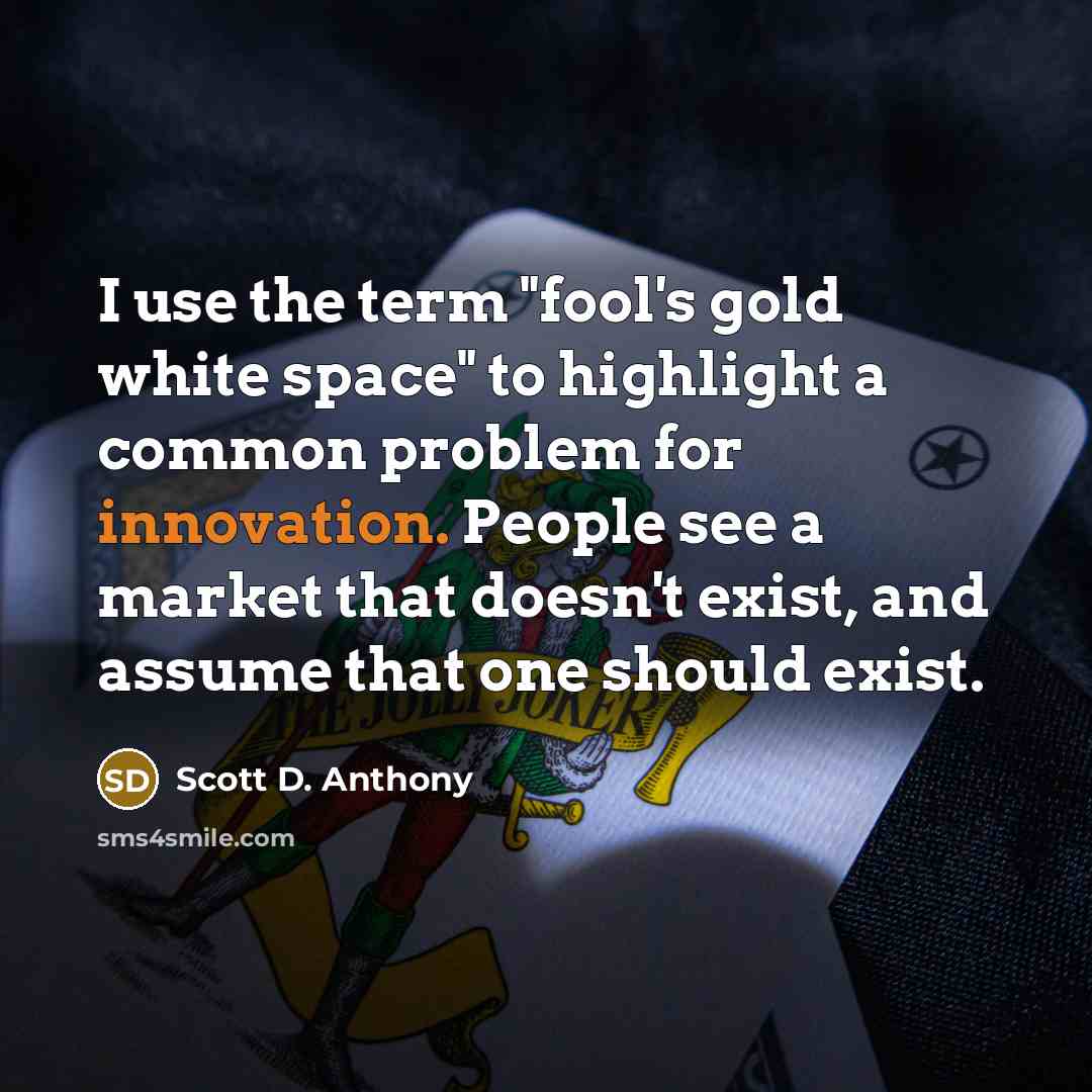“I use the term "fool's gold white space" to highlight…” quote by Scott D. Anthony