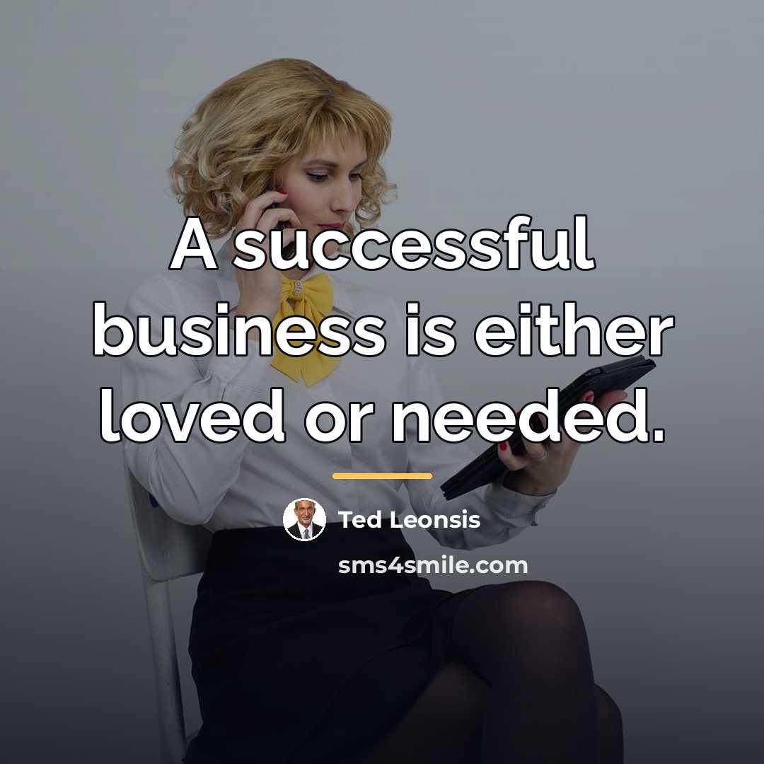 “A successful business is either loved or needed.…” quote by Ted Leonsis
