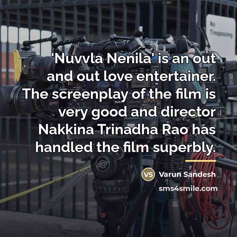 “'Nuvvla Nenila' is an out and out love entertainer. The…” quote by Varun Sandesh