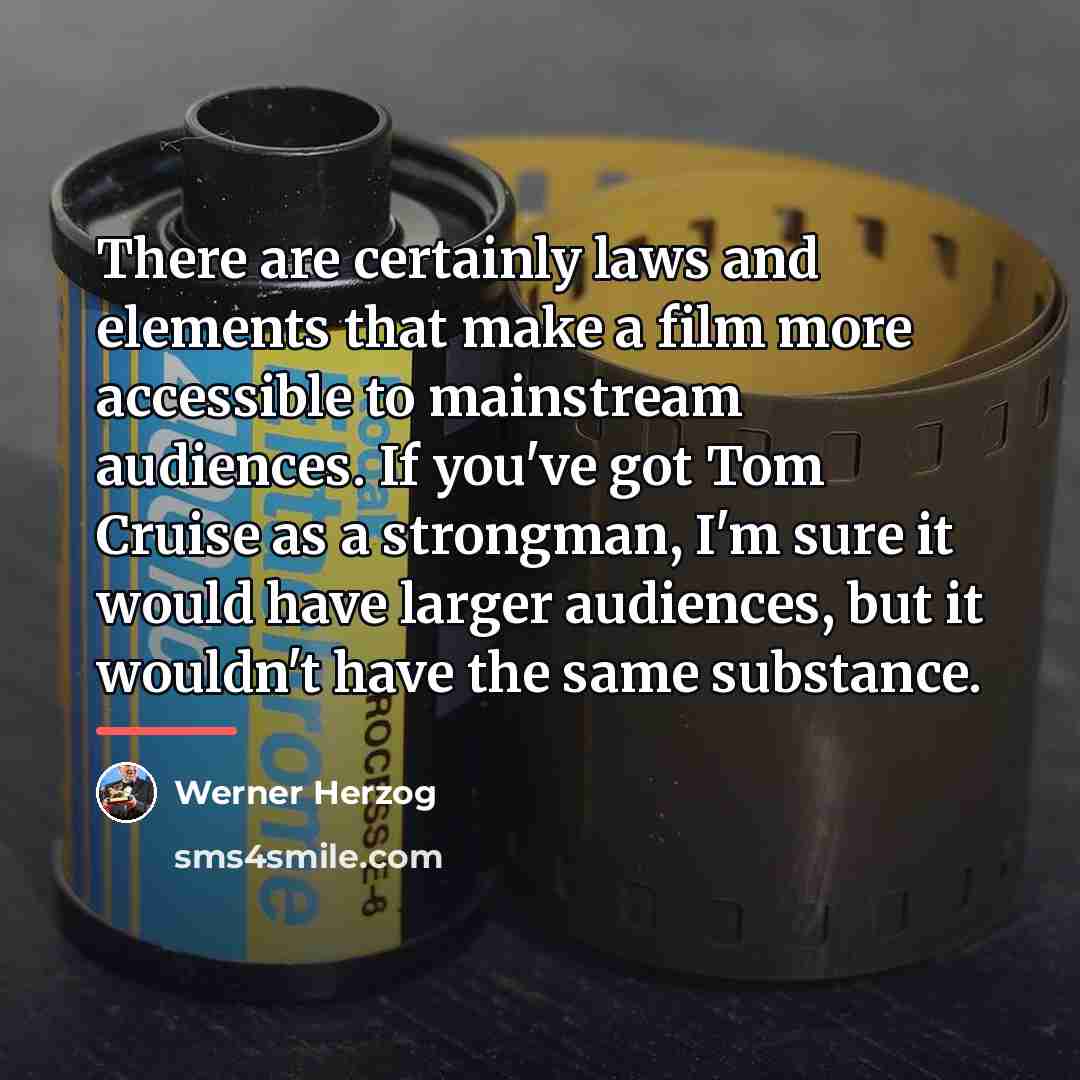 “There are certainly laws and elements that make a film…” quote by Werner Herzog