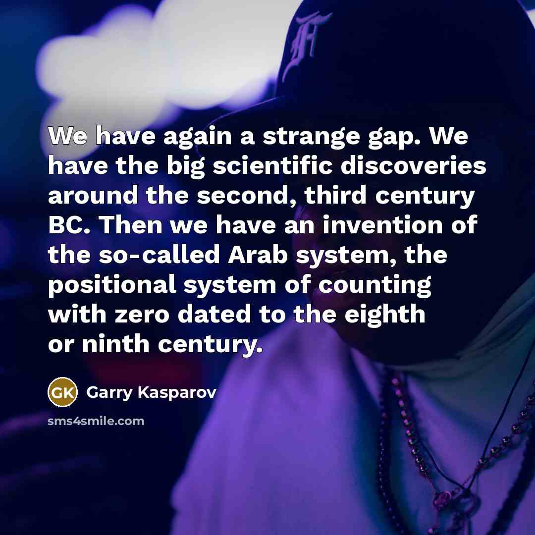 “We have again a strange gap. We have the big…” quote by Garry Kasparov