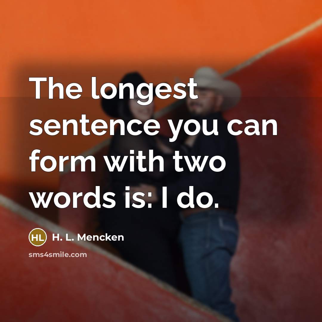 “The longest sentence you can form with two words is:…” quote by H. L. Mencken