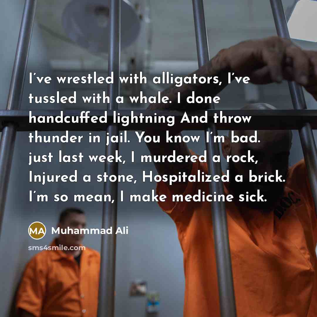“I’ve wrestled with alligators, I’ve tussled with a whale. I…” quote by Muhammad Ali