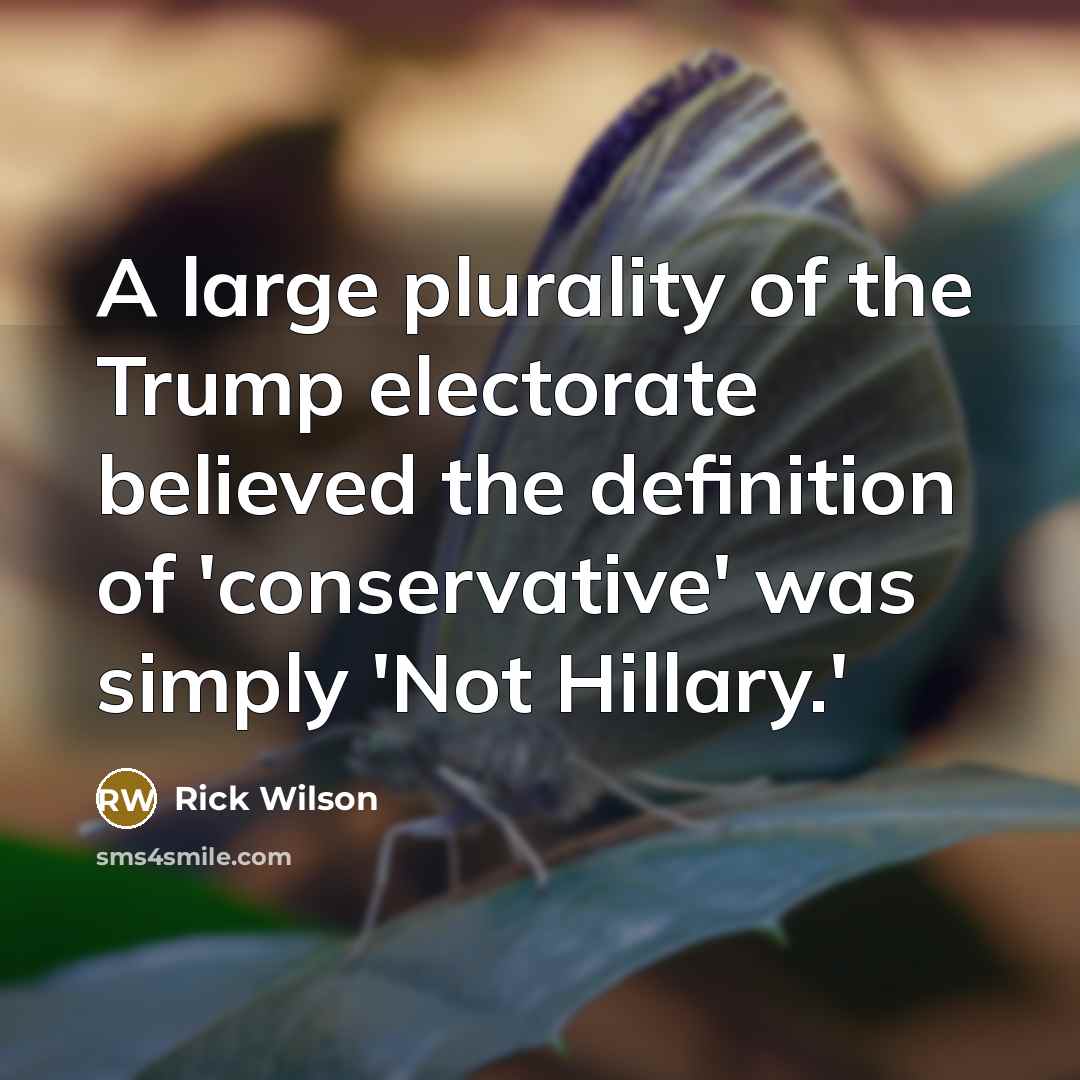 “A large plurality of the Trump electorate believed the definition…” quote by Rick Wilson